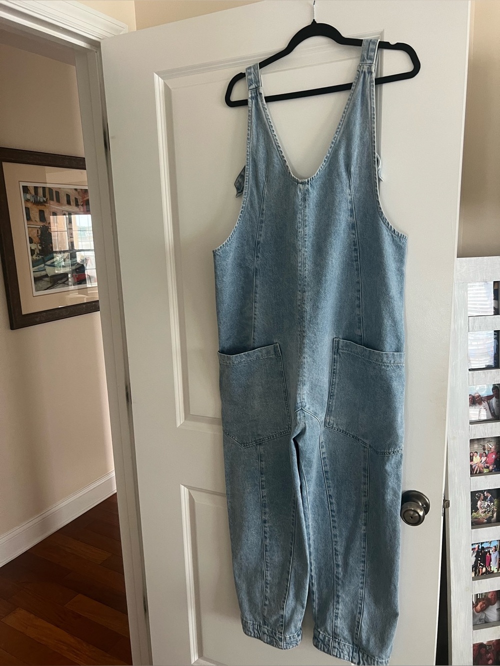 We The Free Light Blue Denim Overalls - Casual Women's Jeans Jumpsuit